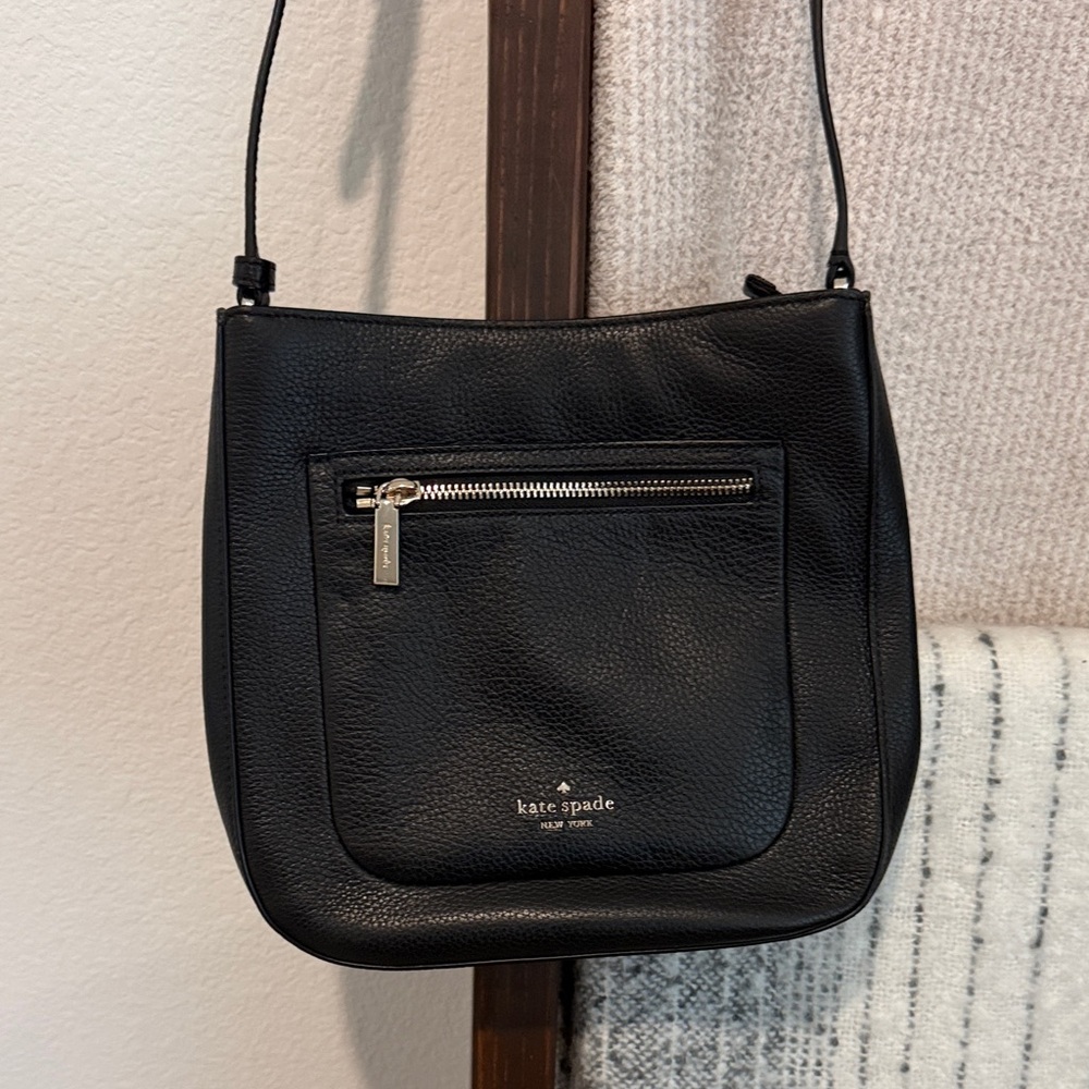 Kate Spade Black Pebbled Leather Crossbody Bag